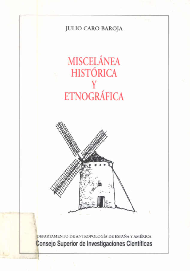 Miscelánea histórica y etnográfica